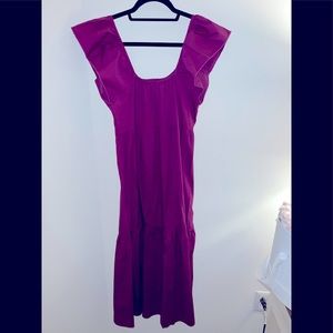 Purple MIDI Anthropologie Dress
